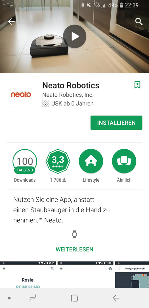 Neato Botvac D7 App installieren 01