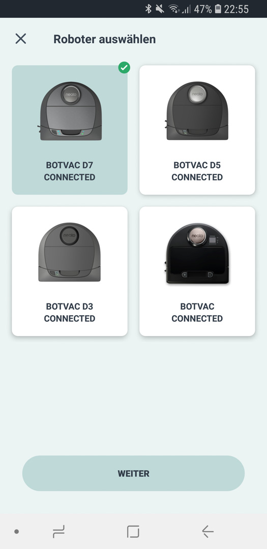 Neato Botvac D7 App Roboter hinzufügen 03