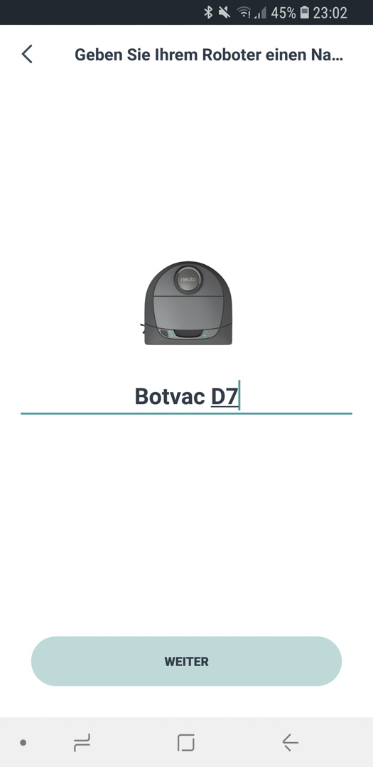 Neato Botvac D7 App Roboter hinzufügen 11