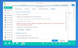 Alexa Dienst in der Synology Audio Station Screenshot