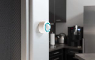 Luminea Home Control WLAN-Temperatur- & Luftfeuchtigkeits-Sensor