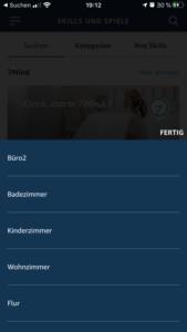 Alexa Skill starten mit Link Geräteauswahl