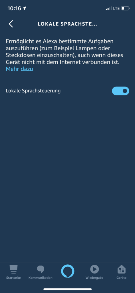 Alexa lokale Sprachsteuerung