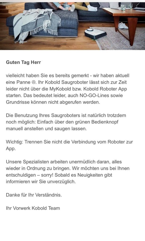 Vorwerk Cloud-Problem