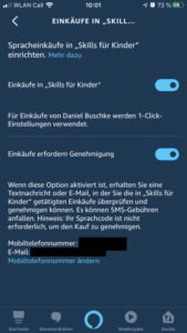 Einkäufe für Skills für Kinder Einstellung