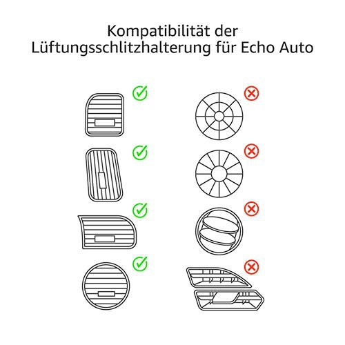 Mit Echo Auto kompatible Lüftungsschlitze