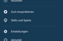 Alexa neue App Ansicht Menü