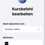 Dyson Pure Cool Kurzbefehl erstellen