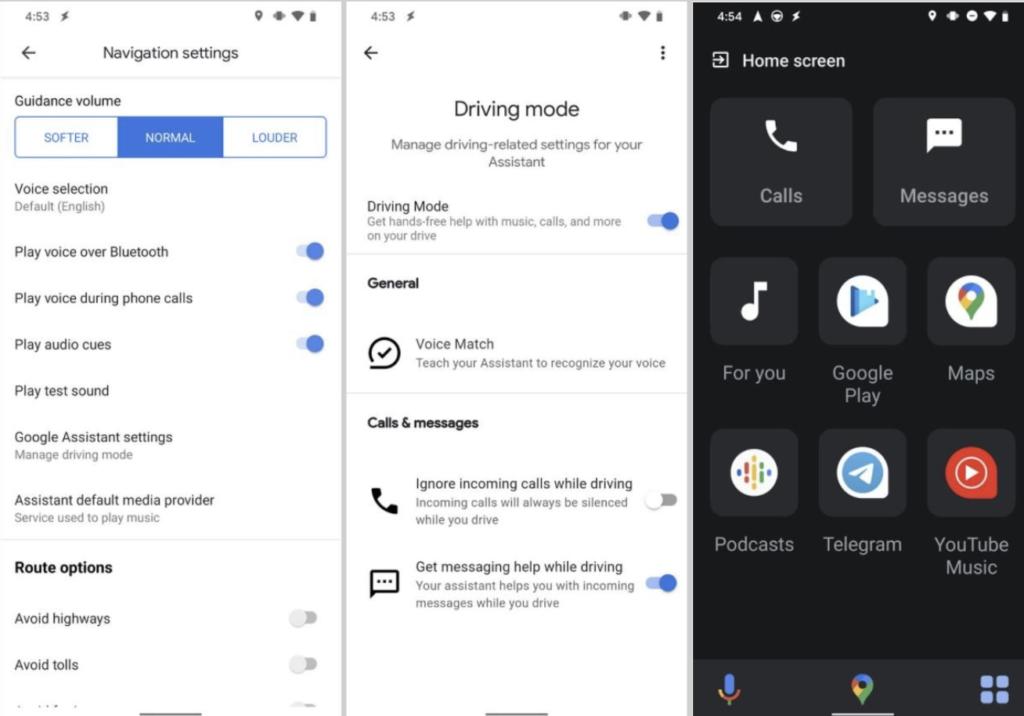 Google Assistant Driving Mode