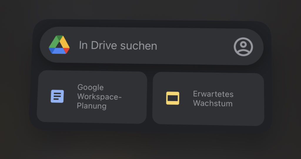 Google Drive iOS Widget
