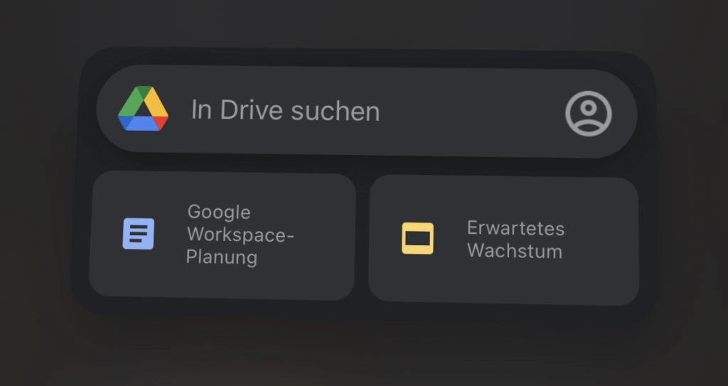Google Drive iOS Widget