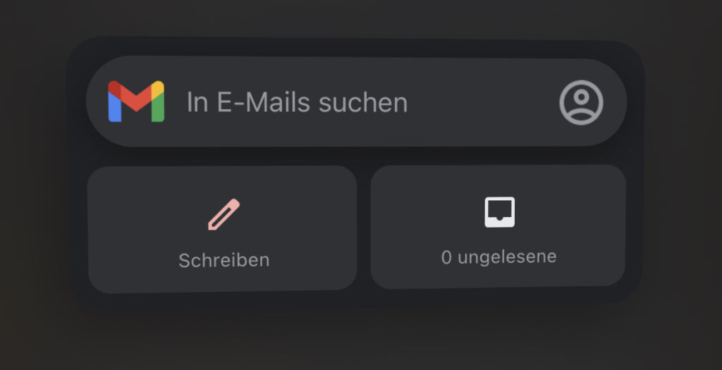 Google Mail iOS Widget