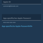 Alexa Apple Kalender Schritt 4 Eingabe Anwendungsspezifisches Passwort