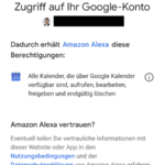Alexa Google Kalender Schritt 2