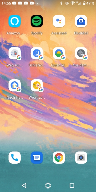 Abläufe auf dem Homescreen