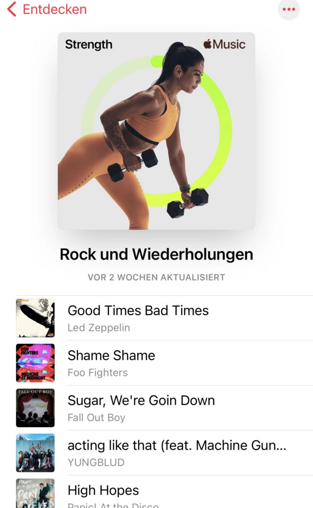 Apple Fitness+ Playlist