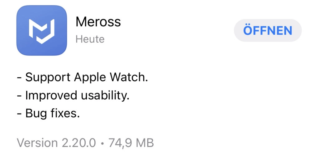 Meross Apple Watch