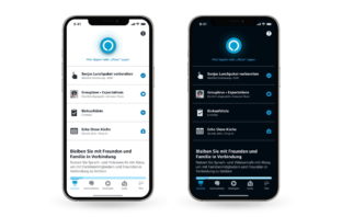 Mobiltelefon mit Hell- und Dunkel-Modus
