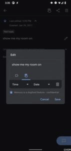 Google Assistant Memories Benutzerdefinierter Topic