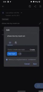 Google Assistant Memories-Custom Topic bearbeiten