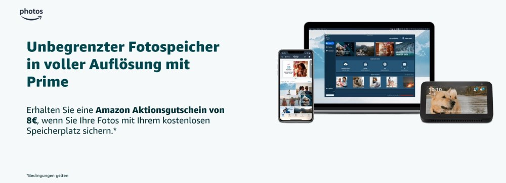 Amazon Photos 8 Euro Aktion