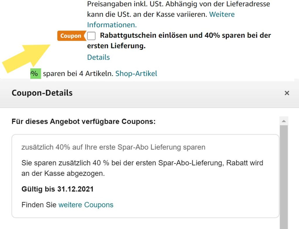 Amazon Spar-Abo Coupon