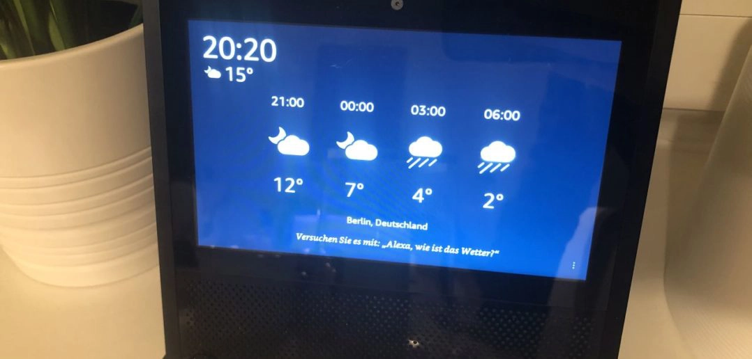 Echo Show Wetter und Uhr