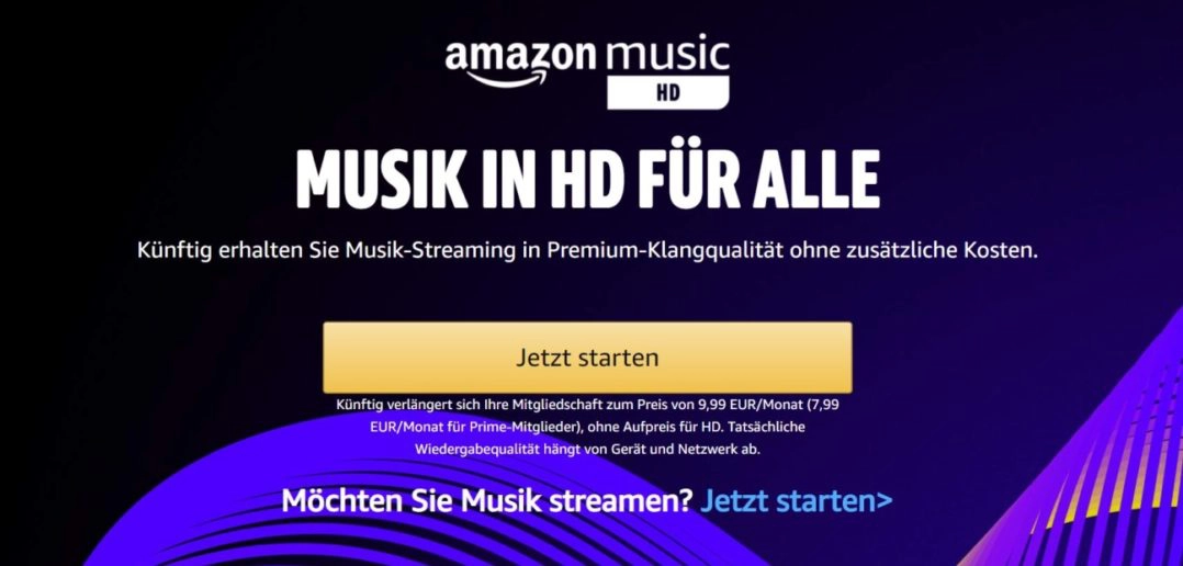 Amazon Music HD kostenlos für Unlimited Kunden