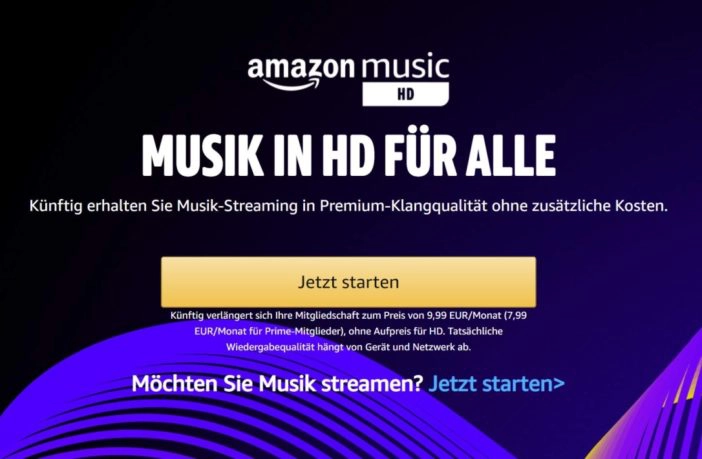 Amazon Music HD kostenlos für Unlimited Kunden