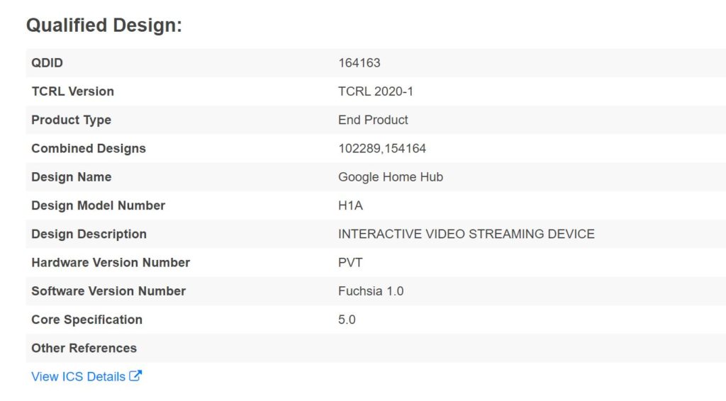 Google Home Hub mit Fuchsia 1.0