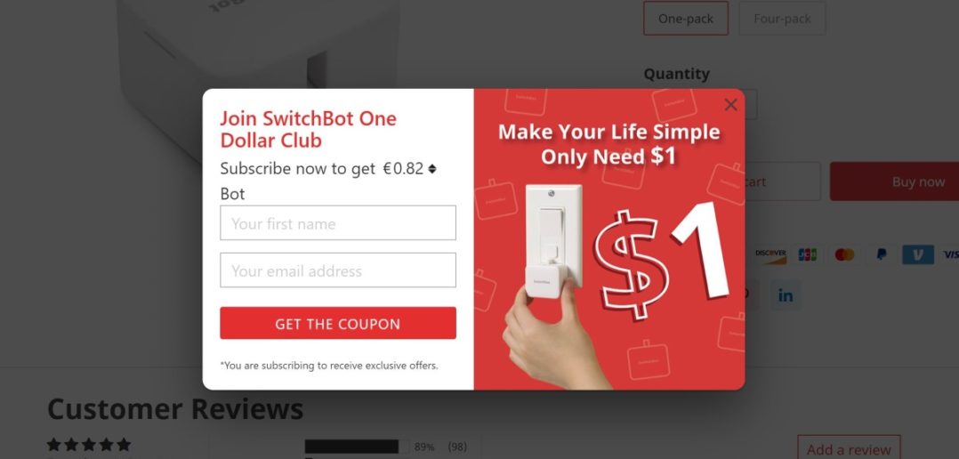 SwitchBot Angebot 1$