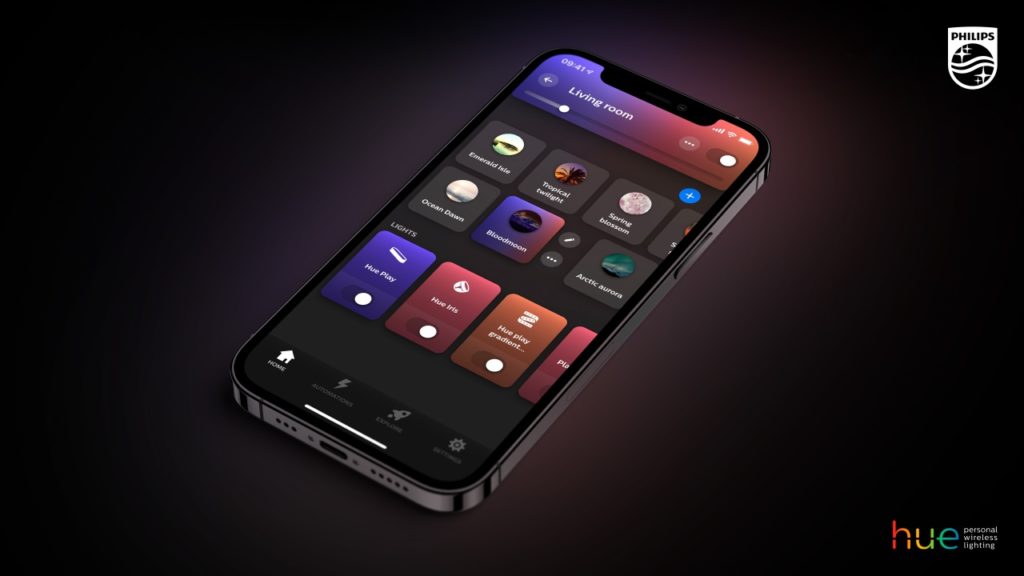 Philips Hue App 4.0 - Tile Ansicht