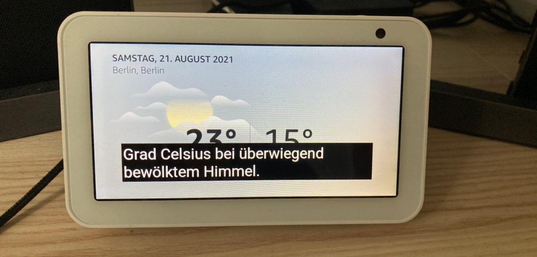 Untertitel Echo Show 5 Wetter