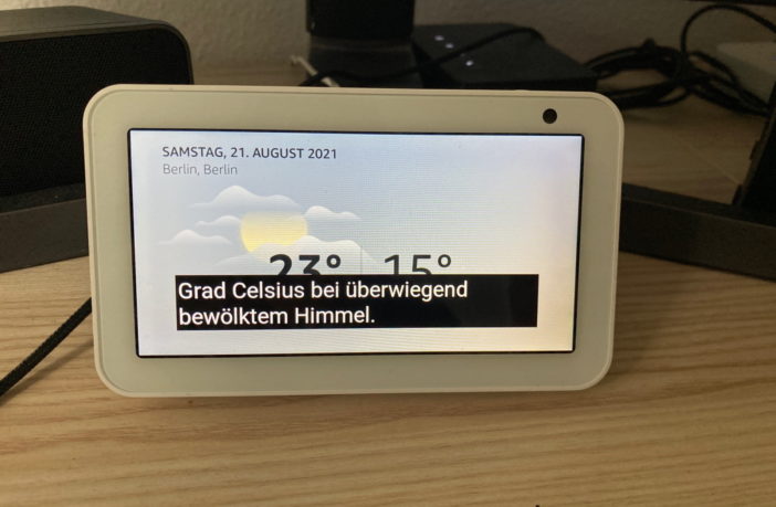 Untertitel Echo Show 5 Wetter