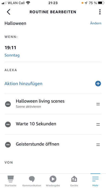 Halloween Alexa Routine