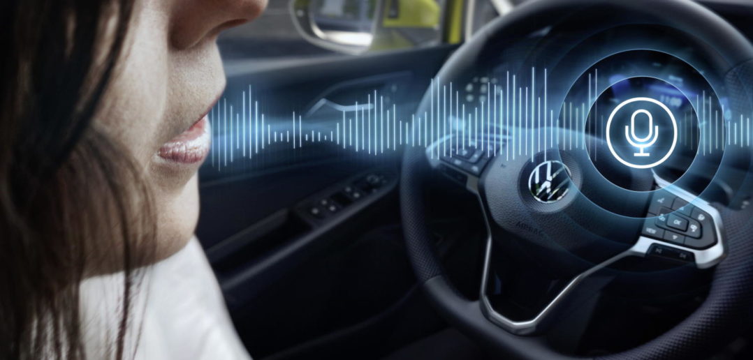 Sprachassistent Volkswagen - Bild visualisiert Sprachsteuerung