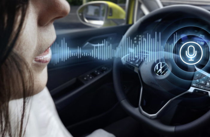 Sprachassistent Volkswagen - Bild visualisiert Sprachsteuerung
