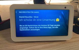 Alexa Nachricht - virtuelle Umarmung