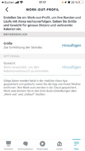 Alexa - Workout Profil für Echo Buds erstellen