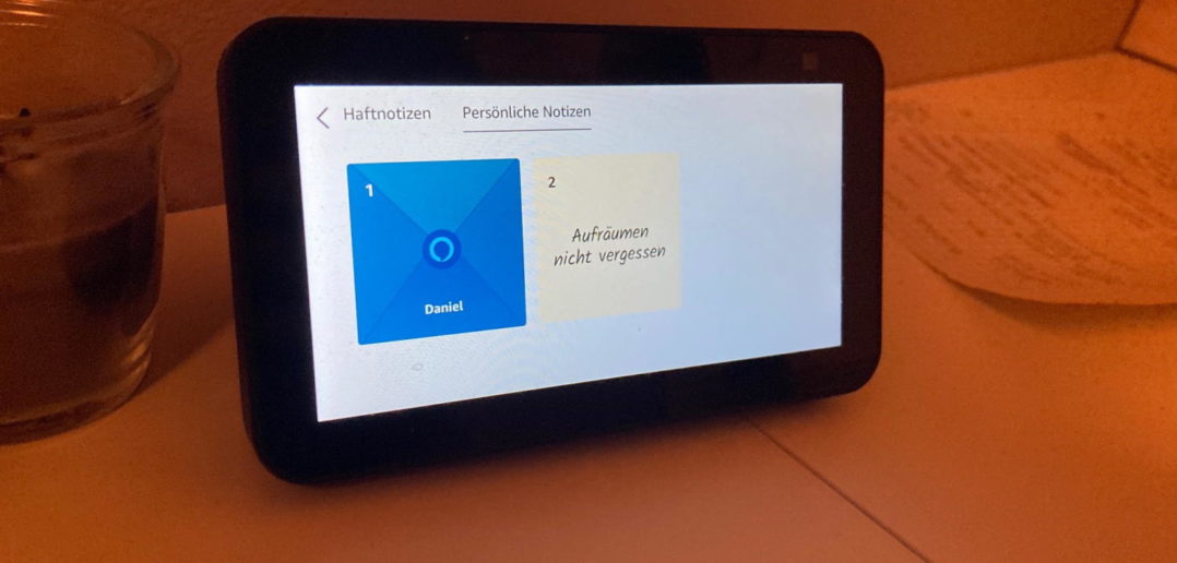 Amazon Alexa persönliche Notiz Echo Show 5 Übersicht