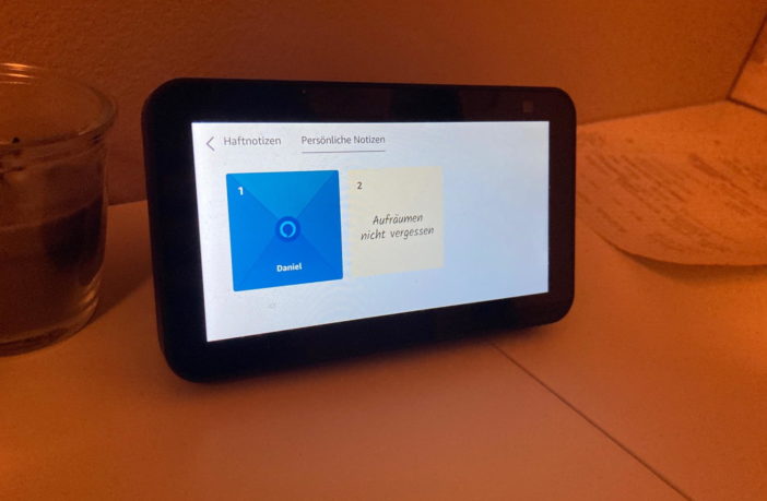 Amazon Alexa persönliche Notiz Echo Show 5 Übersicht