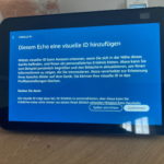 Visual ID einrichten Echo Show 8 Hinweis