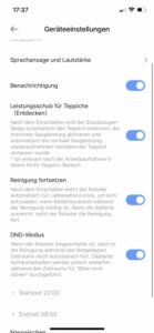 Weitere Einstellmöglichkeiten