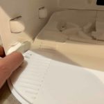 Die Reinigungsplatte lässt sich lösen