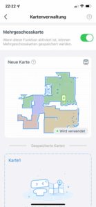 Es sind mehrere Stockwerke speicherbar