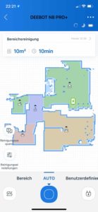 So eine Karte erstellt der Roboter in der App