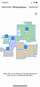 Die individuelle Reihenfolge der zu reinigenden Räume