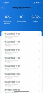 Die vergangenen Reinigungen