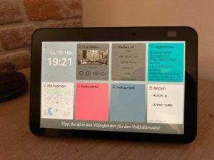 Alexa Skill "Mein Dashboard" Ansicht 3
