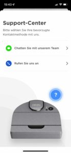 Kundenservice in der App